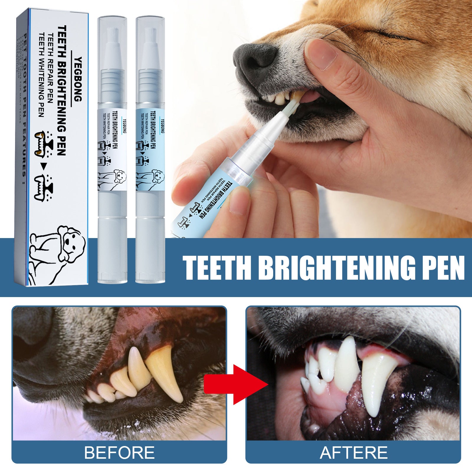 SmileyPaws™ Teeth Pen | Pet Teeth Whitening & Tartar Remover